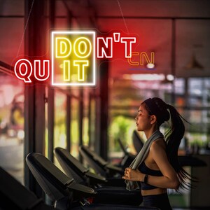 Don&#39;t Quit Neon Sign for Gym Room Decor, DO IT Neon Light, Gym Sign, Fitness Neon Sign, Gym Decoration, Motivational Neon Sign, Do It Sign