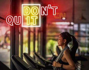 Enseigne néon pour décoration de salle de sport, DO IT, néon DO IT, enseigne de salle de sport, enseigne néon fitness, décoration de salle de sport, enseigne néon motivante, enseigne Do it