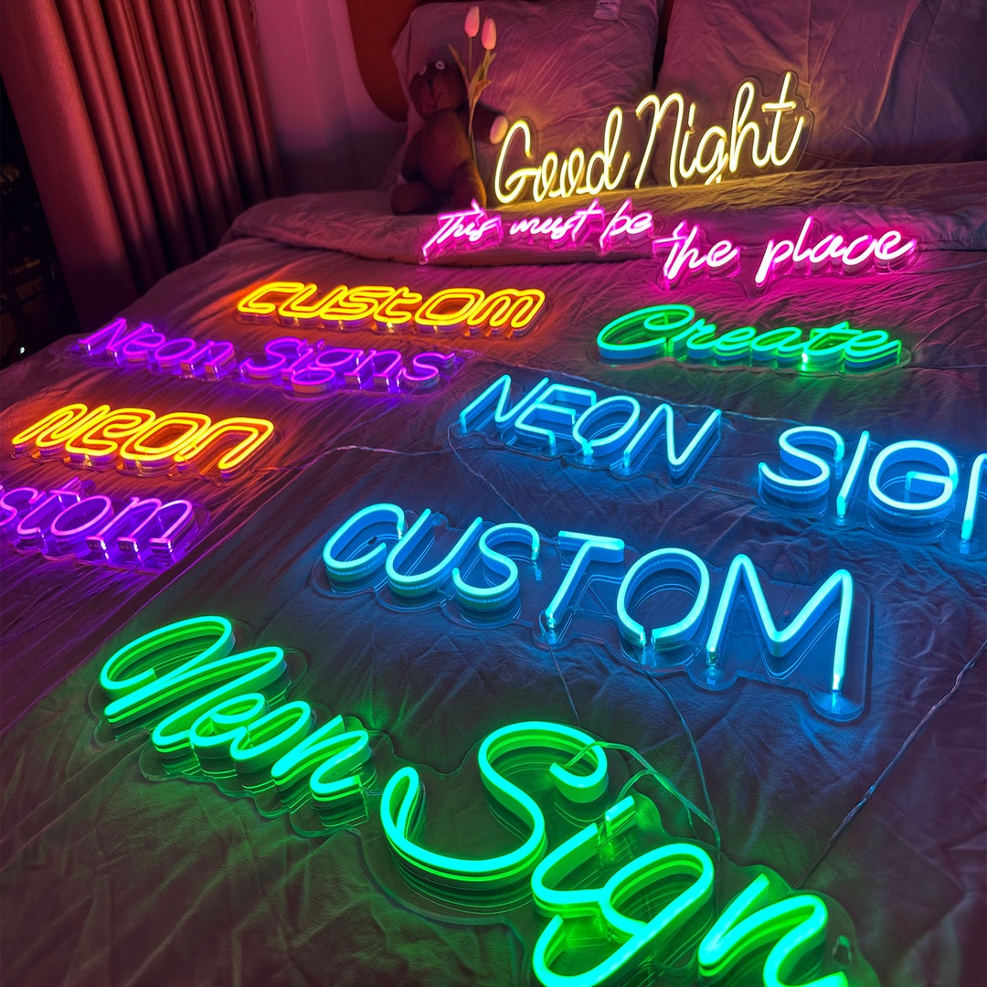 Custom Neon Sign Led Light Wedding Neon Sign Custom Name Etsy