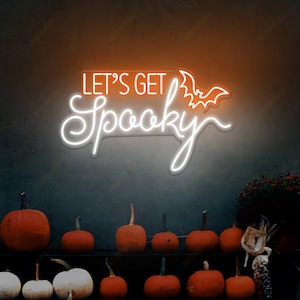 Let's Get Spooky Neon Sign, Halloween Neon Sign, Custom Neon Sign ...