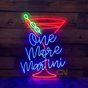 Jeszcze jeden znak Martini Neon, Martini Neon Light, Customsom Bar Logo Sign, Cocktail party wall decor sign, Customized Home Bar Neon Sign