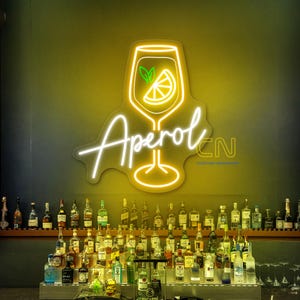 Holy Aperoli Neon Sign, Spritz Cocktail Led Sign, Custom Home Bar Neon Sign, Cocktail Bar Wall Decor, Bar Pub Wall Art, Spritz Lover Gifts