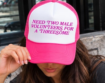 Se necesitan dos voluntarios masculinos para un trío. Gorra de camionero para mujer, gorra para despedida de soltera.