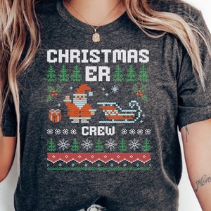 Christmas ER Nurse shirt, ER Nurse TShirt, ugly xmas sweater, Er Tech TShirt, Emergency Department, Christmas Gift for Nurse, unisex tee