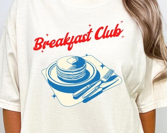 Comfort Colors Breakfast Club Shirt: Retro Pancake Graphic Tee