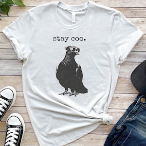 Lustiges Tauben-T-Shirt, bleiben Sie Coo-T-Shirt, Vogel-Liebhaber-Geschenk, süßes wildes wildes Tauben-T-Shirt, Tauben-T-Shirt, Haustier-T-Shirt, Himmelsratten-Tiere unisex T-Shirt