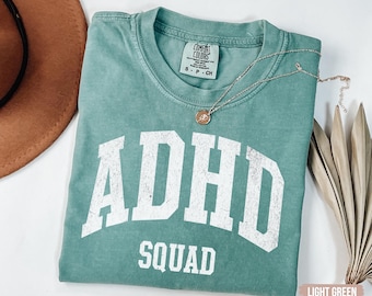 Comfort Colors ADHD Squad T-Shirt, Neurodiversity Tee