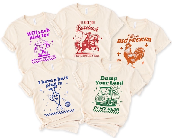 Funny Shirt Exchange Pack, Rude Dirty Party T-shirt Set, Inappropriate tee gift