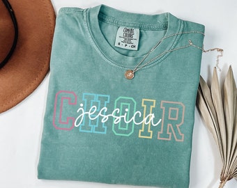 Personalisiertes Chor Shirt, Comfort Colors® Singer Shirt, benutzerdefiniertes Chormitglied Geschenk, Kirchenchorsänger-T-Shirt Nettes singendes T-Shirt Geschenk für sie