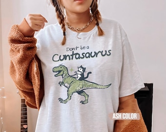Maglietta divertente con grafica di dinosauri, maglietta volgare e sporca, maglietta unisex con umorismo offensivo