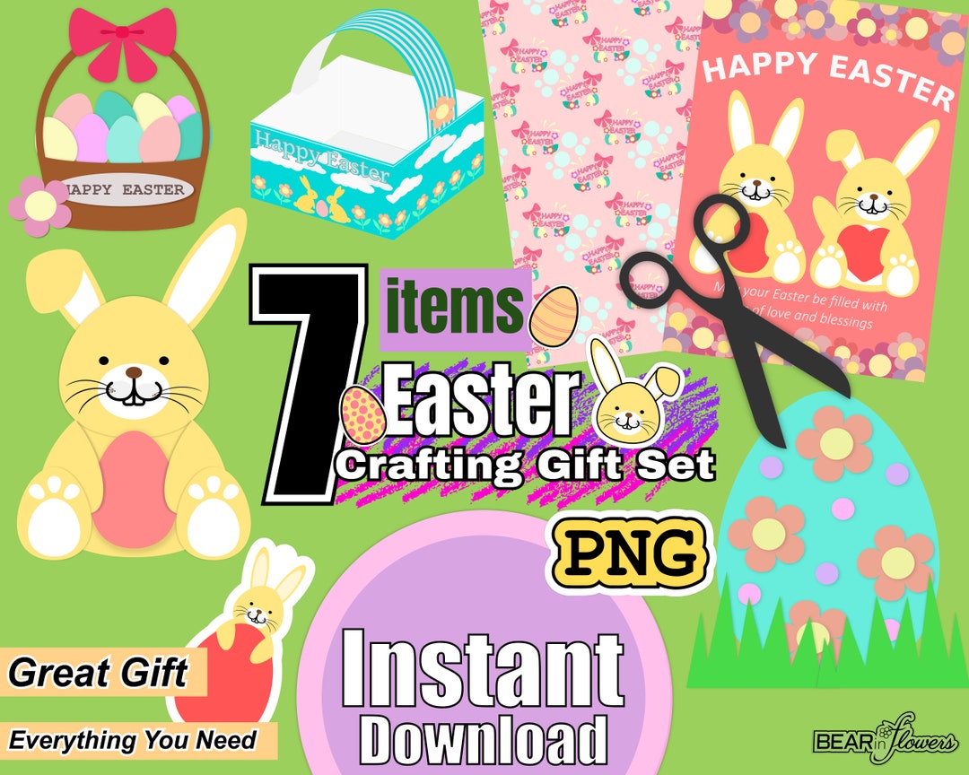 Easter Gift for Kid Printable Activity Kit Party Favor Easter Bunny ...