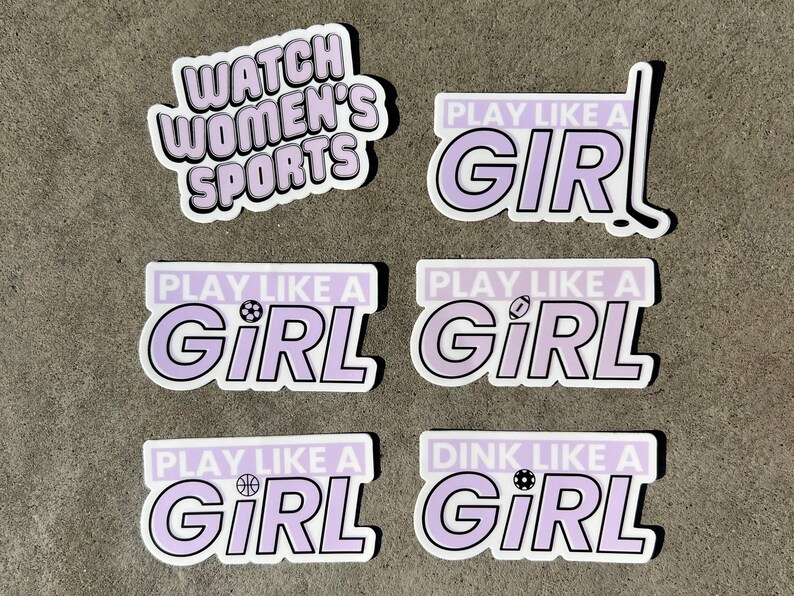 Play Like a Girl - Women's Hockey Vinyl Sticker image 4