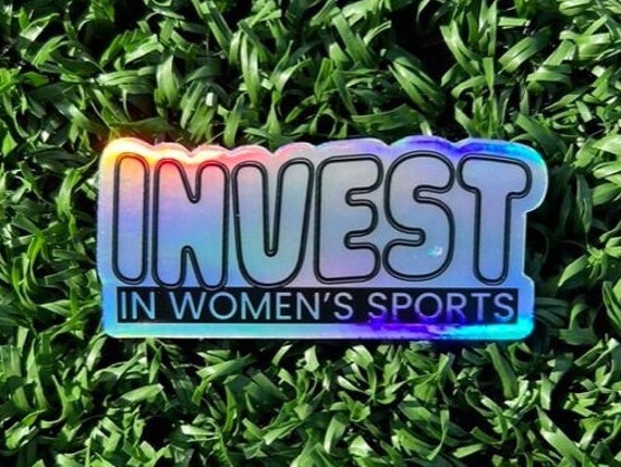 Holographic Invest in Women's Sports Vinyl Sticker