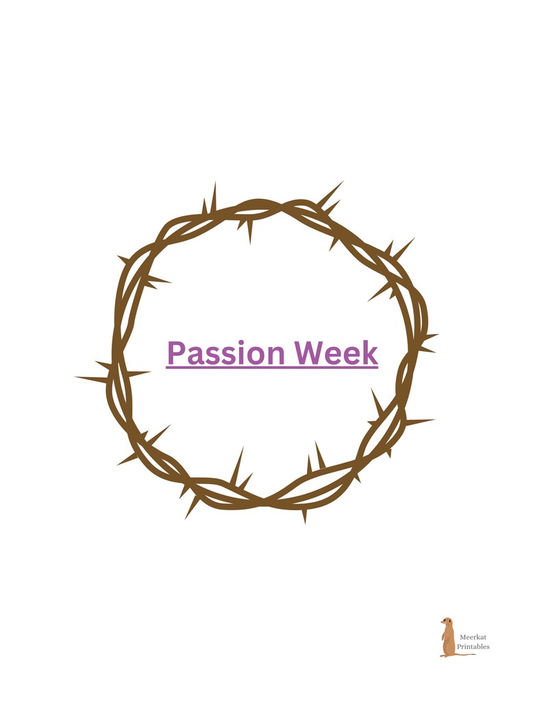 Passion Week Printable Etsy