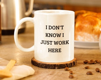 Taza de cerámica con texto "Compañero de trabajo sarcástico", divertida taza de café para oficina de 325 ml