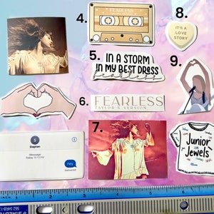 T sticker pack; Taylor Swift; Debut; Fearless; Speak Now; Red; 1989;  Reputation; Lover Sticker for Sale by atms6