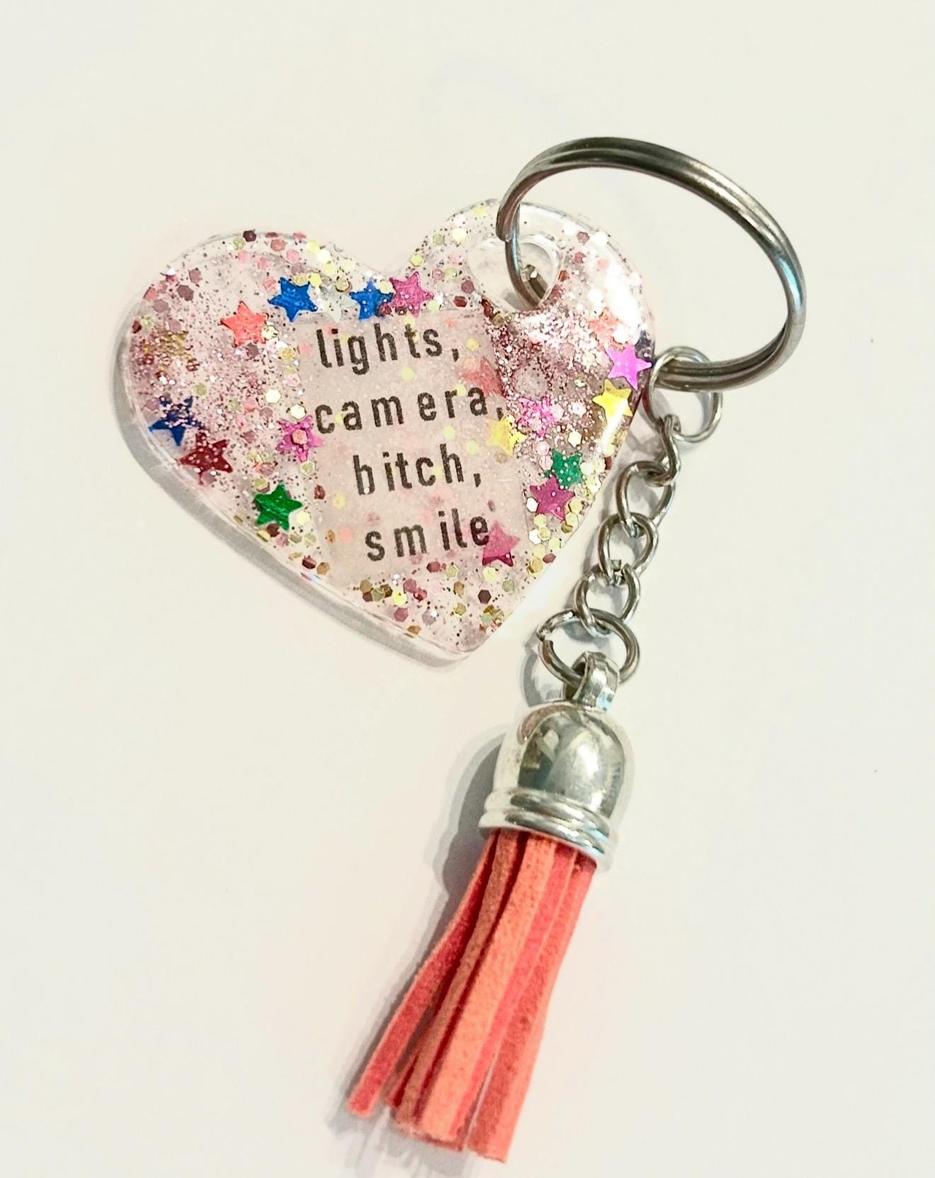 Lights Camera Lyric Keychain
