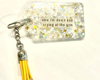 Down Bad Lyric Tag Keychain