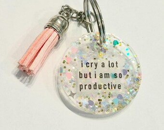 Broken Heart Lyric Circle Keychain