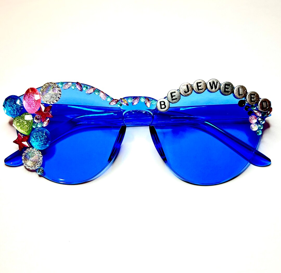 Midnights Eras Bejeweled Round Sunglasses Etsy