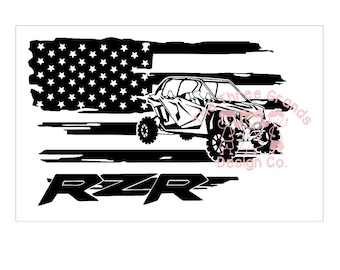 RZR PRO xp4 distressed flag | side by side | sXs | SVG cutting file for silhouette cricut, etc. | png for sublimation | utv | Polaris