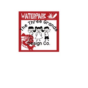 WATERPARK scrapbook page to be cut on a cutting machine silhouette cricuit etc or a laser or png for printing Instant DIGITAL download