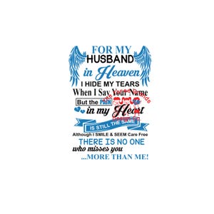 Snijbestand man vrouw - "For my man in heaven" engelenvleugels SVG en Png voor vinylsnijmachines of sublimatie