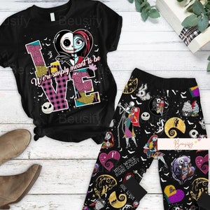 The Nightmare Before Christmas Womens Fleece Pajama Set No Sleep