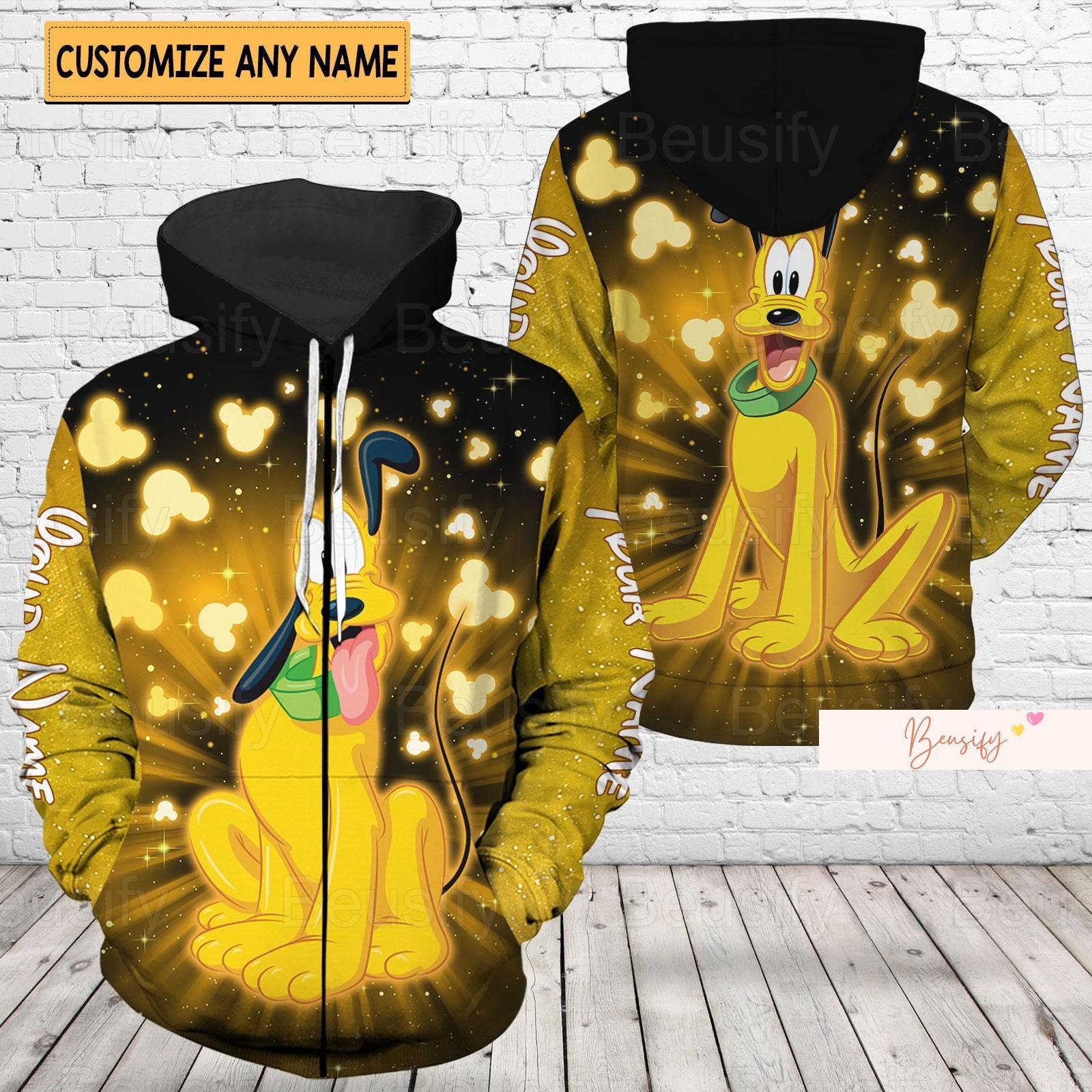 Discover Pluto Dog Hoodie, Custom Pluto Hoodie, Disney Pluto Shirt, Funny Pluto Sweatshirt, Pluto Zip Hoodie, Pluto Lover Hoodie