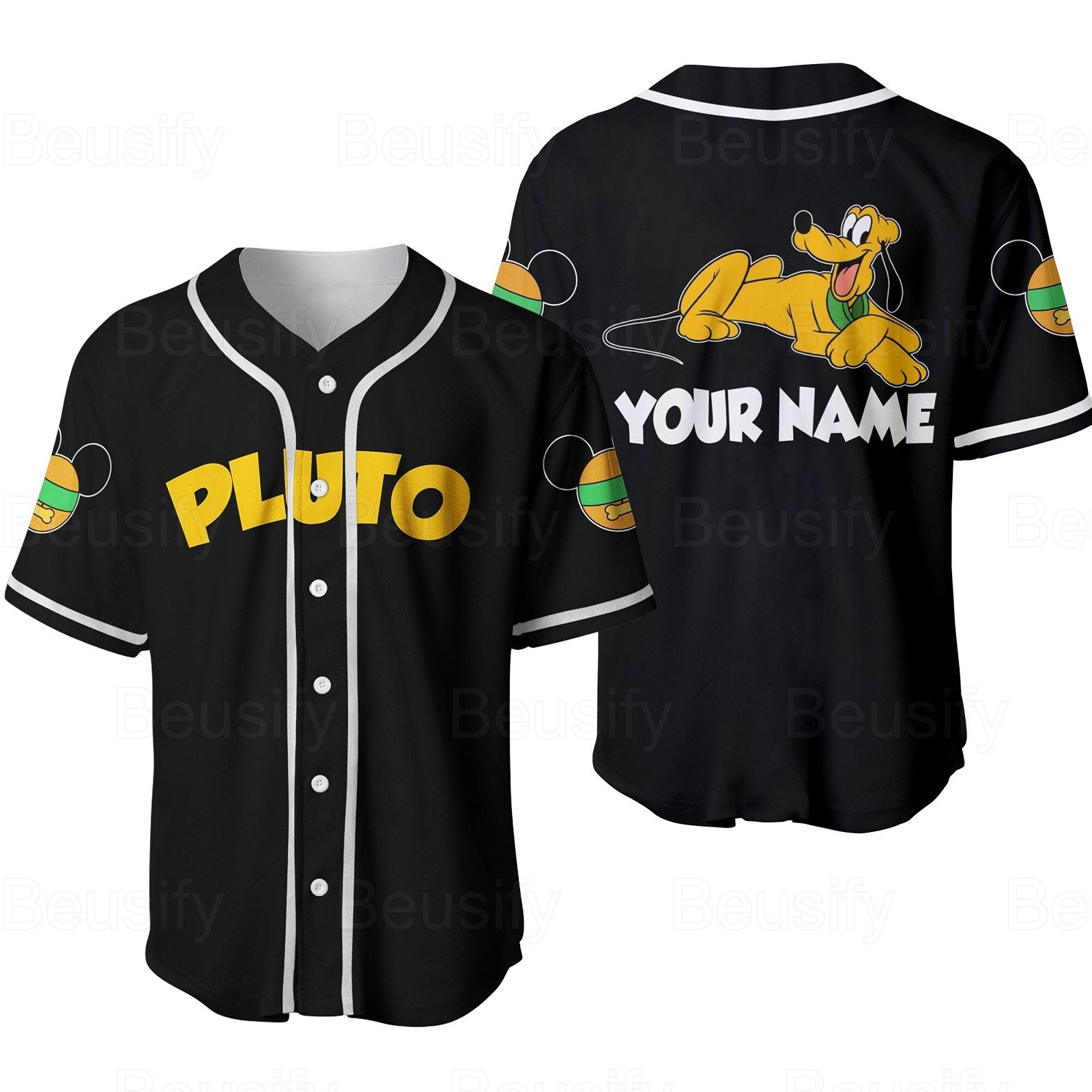 Personalized Pluto Dog Baseball Jersey, Pluto Jersey Shirt, Pluto Dog Baseball Shirt