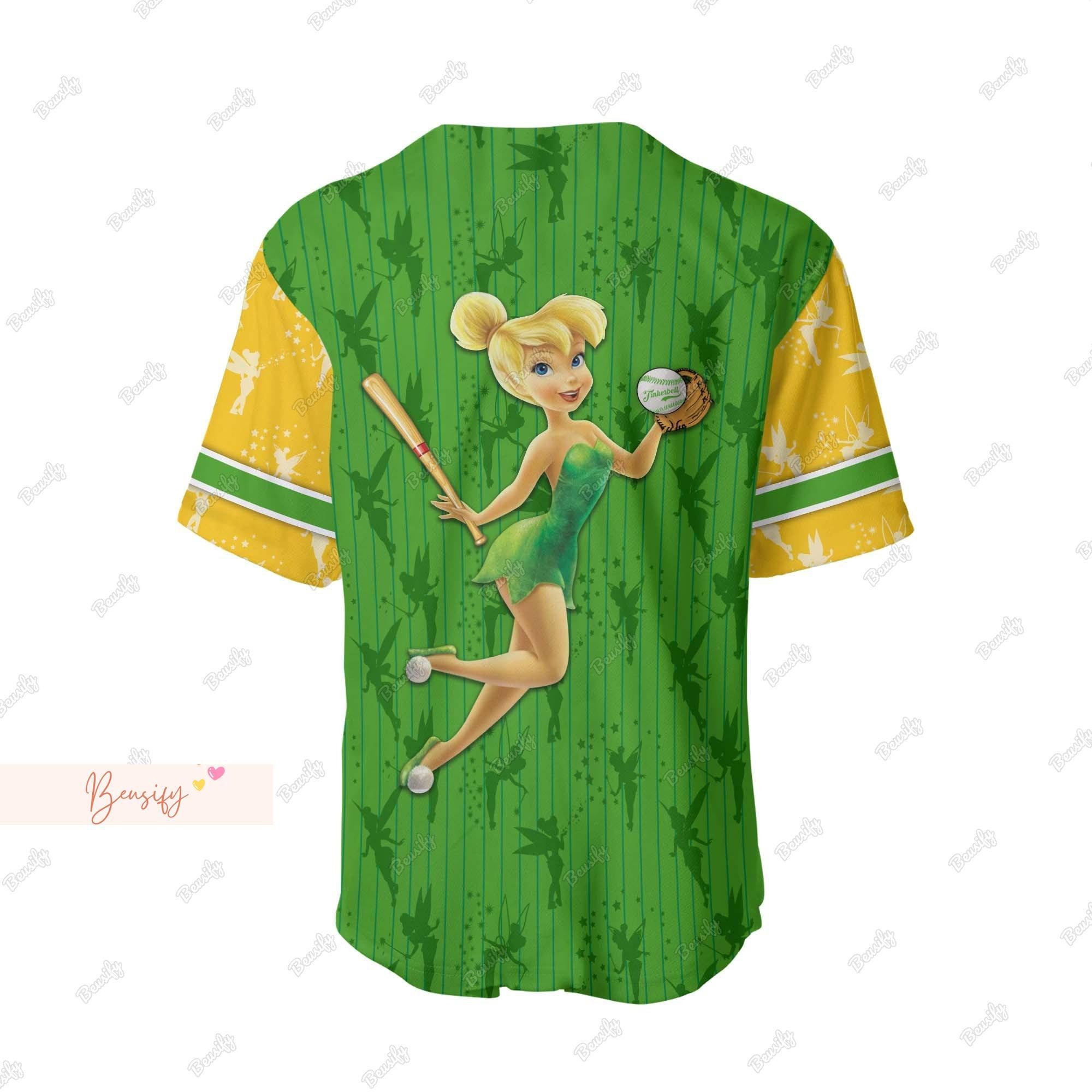 Tinker Bell Jersey Shirt, Personalized Tinker Bell Jersey, Tinker Bell Baseball Jersey