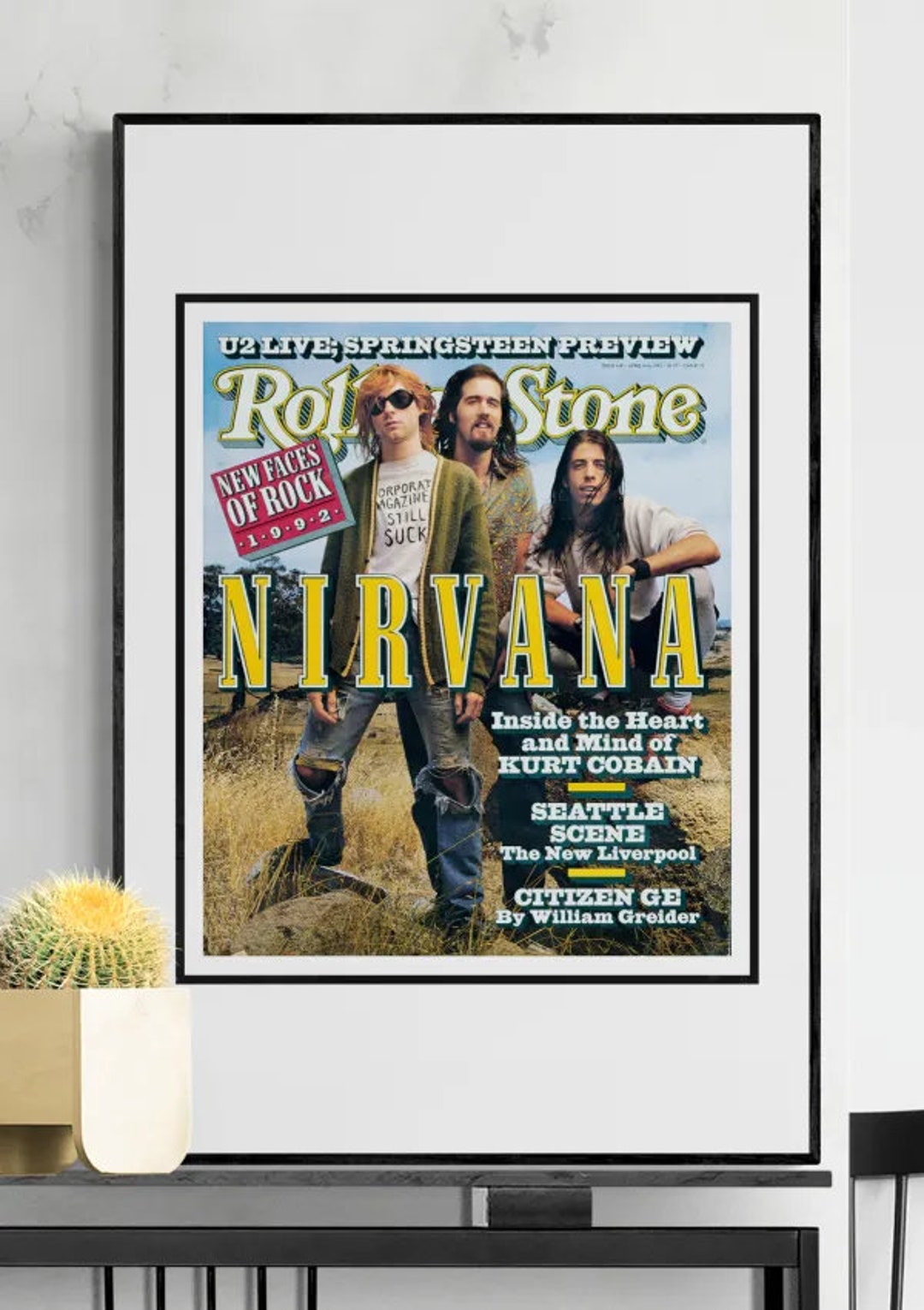 Nirvana Poster, In Utero, Concert, Roseland, 1993, New York City, Grunge  Music, Art Print