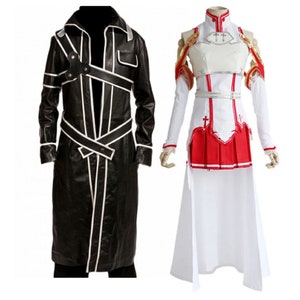 Anime Sword Art Online SAO Kazuto Kirigaya Kirito Cosplay Costume Party  Dress Up