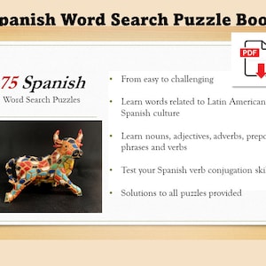 Spanisches Wortsuch-Puzzlebuch