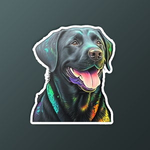 Niedlicher schwarzer Labrador Aufkleber, schwarzer Labrador Aufkleber Welpe Aufkleber Hund Kunst Aufkleber Laptop Aufkleber Tieraufkleber Hund Vinyl Aufkleber Hundeliebhaber Haustieraufkleber