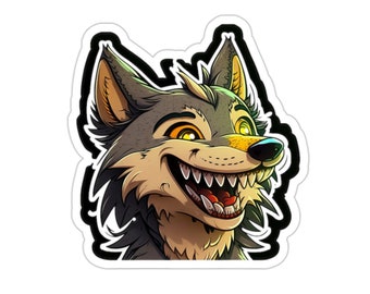 Cartoon Wolf Sticker Wolf Laptop Sticker Lone Wolf Sticker - Etsy Cartoon Wolf Sticker Wolf Laptop Sticker Lone Wolf Sticker - Etsy