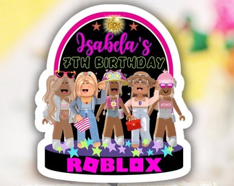 Personalized Roblox Birthday Cake Topper – Custom Digital Download