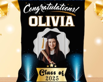 Graduation 2026 Chips Bag Template, Free Customize, Printable File, Digital Download Only