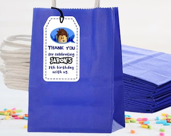 Custom Roblox Birthday Thank You Tags (Printable)