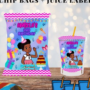 Combo Chip Bag, Juice Label, Free Customize, Printable File, Digital Download Only