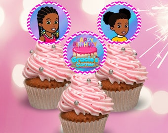 Gracie's Corner Inspired Printable Cake Topper Birthday Decoration - Etsy