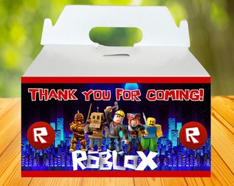 Roblox Gable Box-labels, gratis aanpassen, afdrukbare stickers, direct downloaden