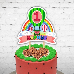 Water Melon Cake Topper, Free Cupcake Toppers, Baby Cake Topper, Free Customize, Digital File Printable, Instant Download