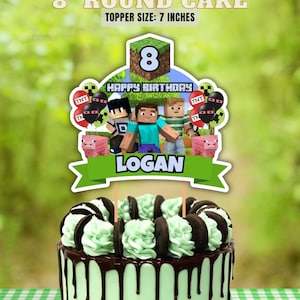 Roblox inspired edible handmade logo plaque / badge birthday cake topper