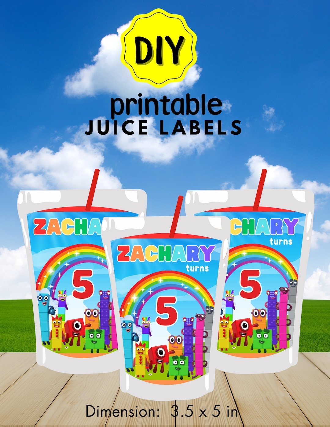 Juice Label, Free Customize, Printable File, Digital Download Only - Etsy