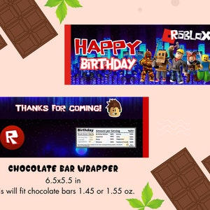 Chocolate Wrappers, Free Customize, Printable File, Digital Download Only