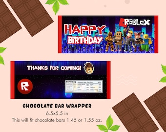 Chocolate Wrappers, Free Customize, Printable File, Digital Download Only