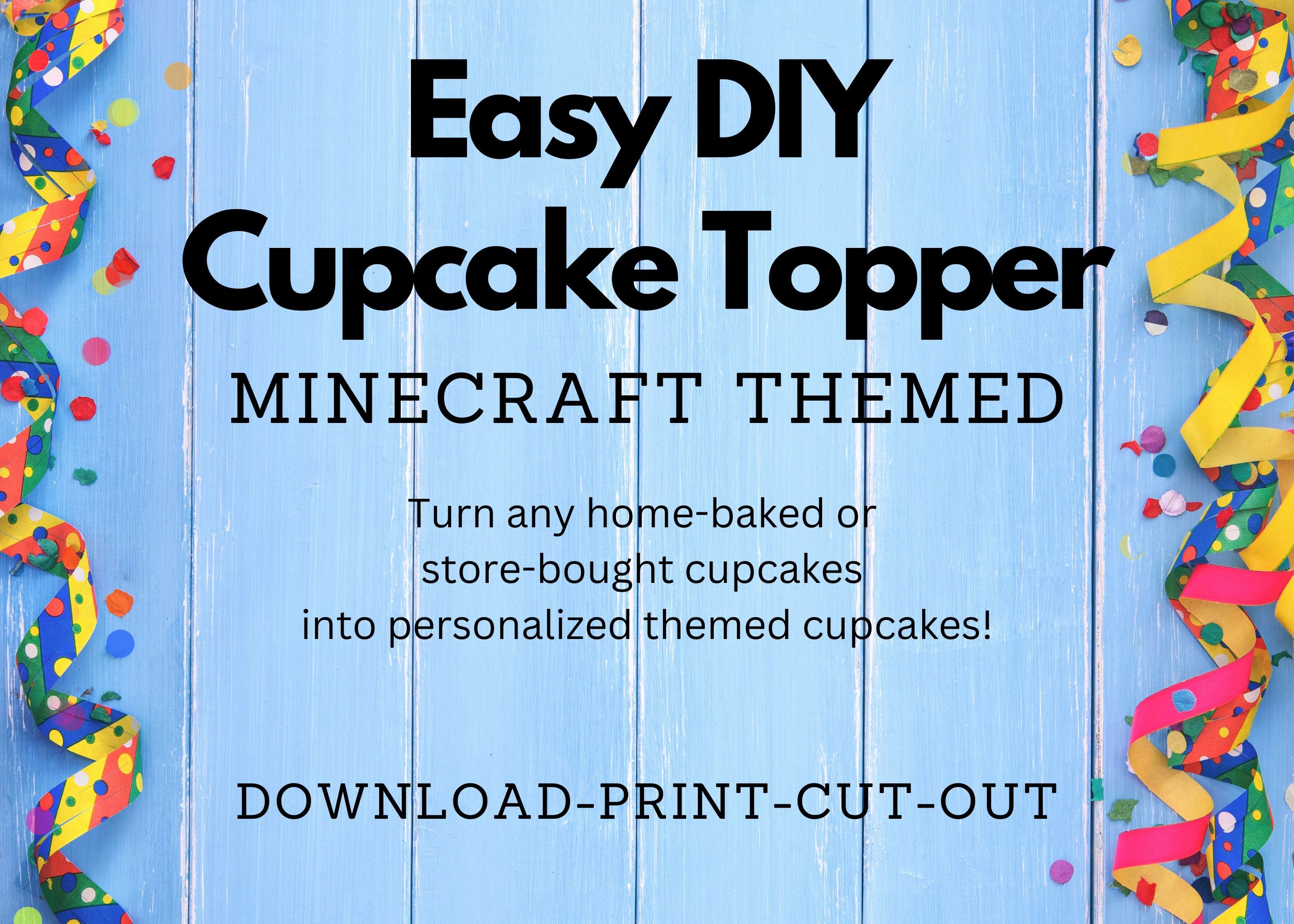 DIY Printable Cupcake Toppers Template