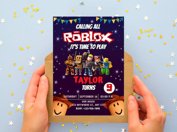 FREE] Roblox Girls Invitation Editable and Customizable, WHATSAPP