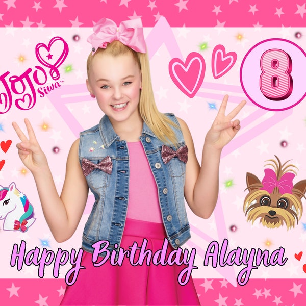 JoJo Siwa Edible Cake Topper Image, Digital File Only, Printable, Instant Download